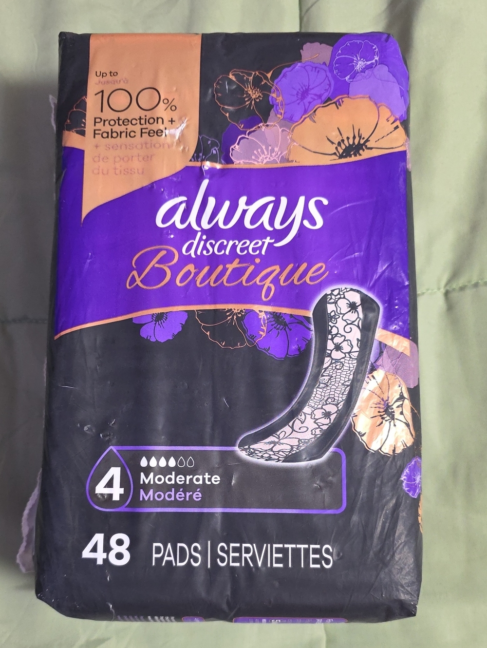Always Discreet Boutique Incontinence Pads, 48ct